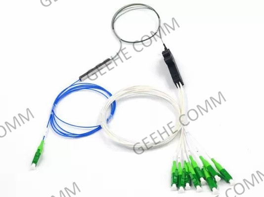 8 Cores 1X8 Fiber Optic Plc Splitter With LC/APC Connectors