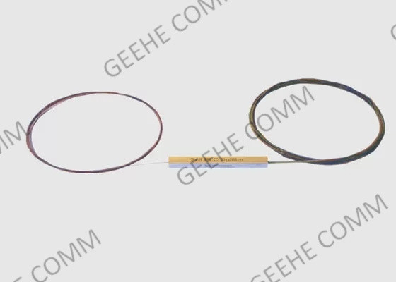 Steel Tube 250μM 2x8 PLC Bare Fiber Optic Cable Splitter
