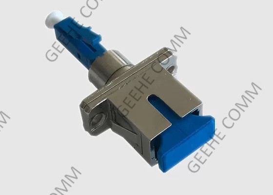 Blue Fiber Hybrid LC To SC Coupler Singlemode Simplex Ceramic