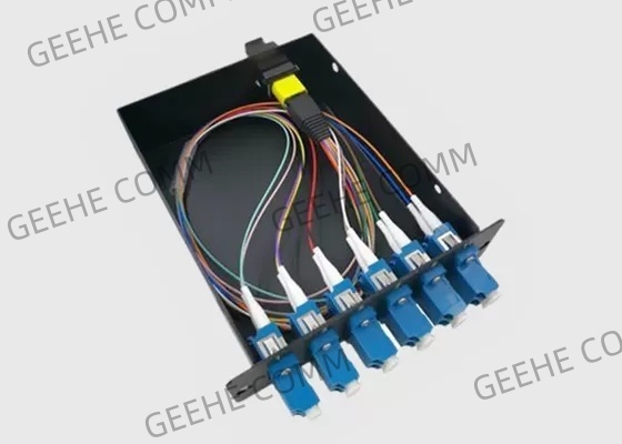 12 Fiber Pre-Installed 6 Duplex LC Adapters MTP/MPO Fiber Breakout Cable Cassette