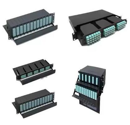 RJ45 HD Patch Panel Black 483 X 375 X 4HU mm Professional Network Equipment Compatible with Standard Rack Systems