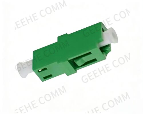 LC/APC Singlemode Simplex Fiber Optic Adapter with No Flange