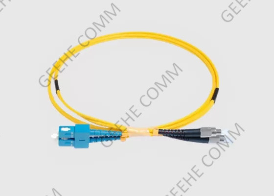 Yellow Jacket 62.5 125 Multimode 100M FC APC To SC Fiber Patch Cord