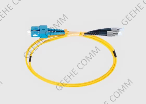 Yellow Jacket 62.5 125 Multimode 100M FC APC To SC Fiber Patch Cord