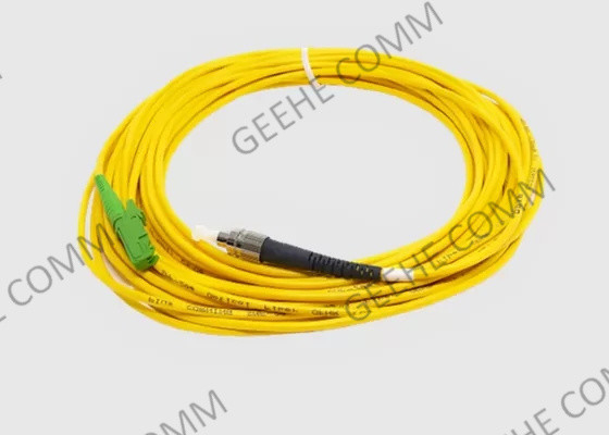 9/125 OS2 Duplex 2.0mm Single Mode Fiber Patch Cord 10m E2000/APC To FC/UPC