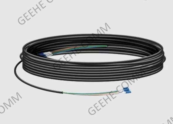 6 Fiber 50/125 OM3 Outdoor Preterminated Armored Cable Terminated With LC Connectors