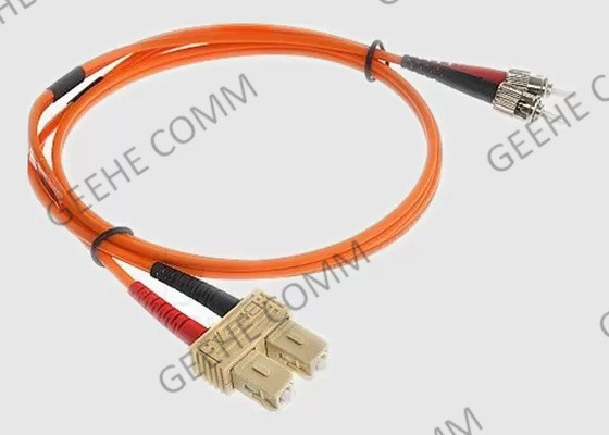 Duplex ST To SC 0.9mm 2M Multimode Fiber Optic Patch Cord