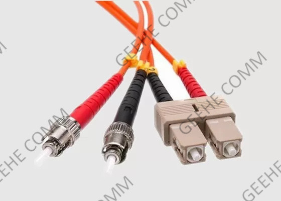 Duplex ST To SC 0.9mm 2M Multimode Fiber Optic Patch Cord