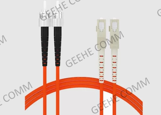 Duplex ST To SC 0.9mm 2M Multimode Fiber Optic Patch Cord