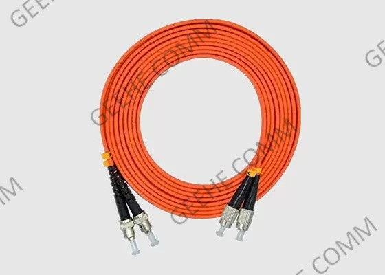 FC To ST Duplex OM3 0.9mm 1m Multimode Fiber Optic Patch Cord