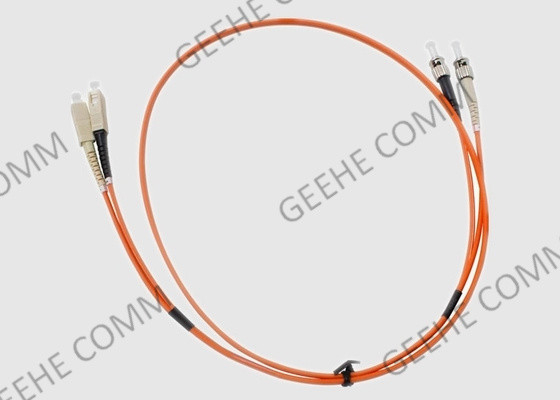 SC To ST Duplex Multi Mode OM1 PVC Fiber Optic Patch Cable 2.0mm