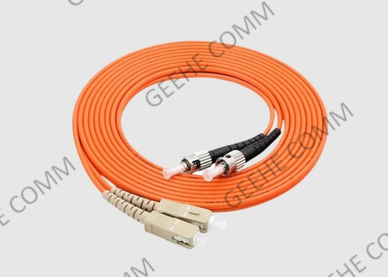 3M ST/SC Duplex Multimode Fiber Patch Cable Orange 50/125 OM2 3.0mm