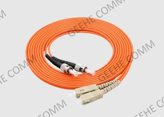 3M ST/SC Duplex Multimode Fiber Patch Cable Orange 50/125 OM2 3.0mm