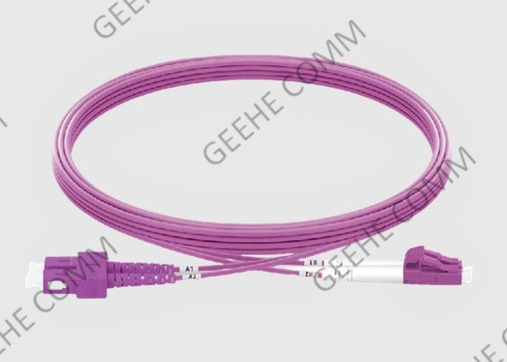 20M Duplex Multimode PVC (OFNR) 2.0MM Fiber Patch Cable SC To LC