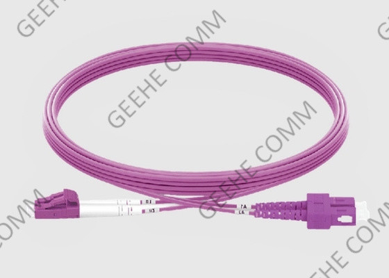 20M Duplex Multimode PVC (OFNR) 2.0MM Fiber Patch Cable SC To LC