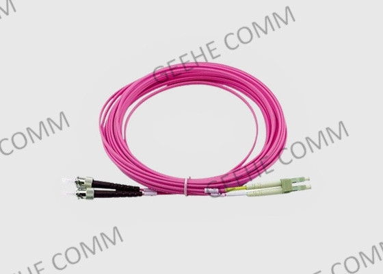 10GB LC to ST Duplex Multi Mode OM4 Violet Fiber Optic Ftth Cable