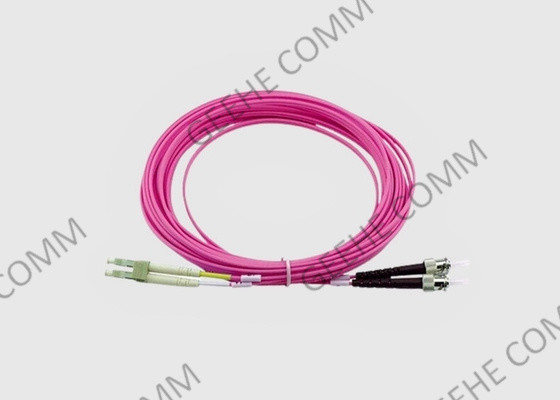 10GB LC to ST Duplex Multi Mode OM4 Violet Fiber Optic Ftth Cable