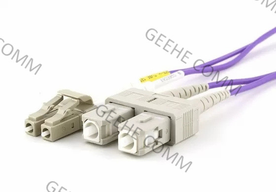 100 Gig LC-SC Duplex 50/125 OM4 Fiber Optic Patch Leads Multi Mode