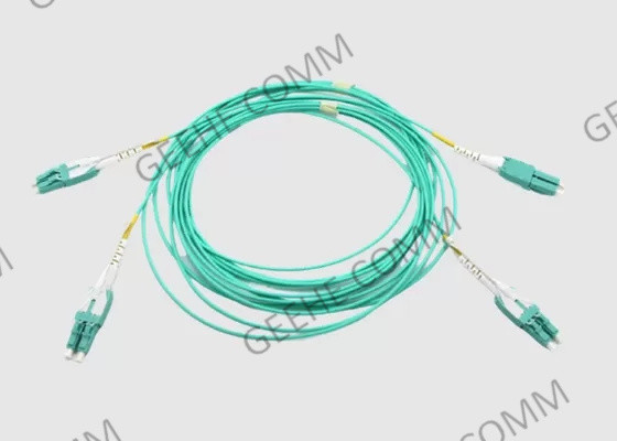 Multimode Duplex LC/LC Uniboot 50 Micron Aqua OM4 Patch Cord