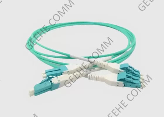 Multimode Duplex LC/LC Uniboot 50 Micron Aqua OM4 Patch Cord