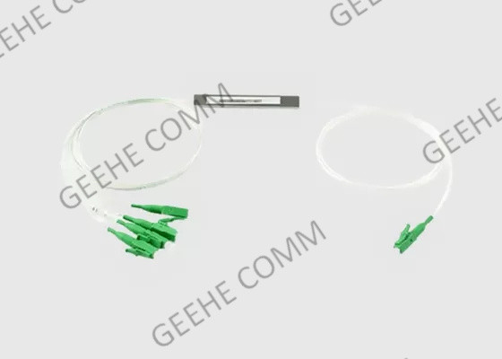 LC APC Steel Tube Fiber Optic PLC Splitter 1x4 Loss For PON