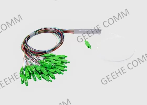 1x 26 Singlemode PLC Fiber Splitter Tube SC/APC Connectors 60/40 Split