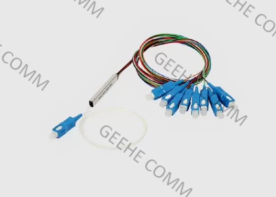 1×8 Steel Tube SC/APC Mini Fiber Optical Cable Splitter