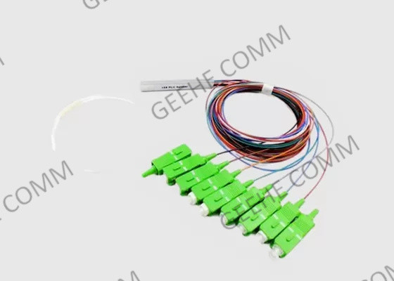 1×8 Steel Tube SC/APC Mini Fiber Optical Cable Splitter