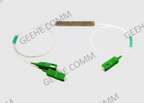 5G 1×2 FTTH SC APC 0.9mm Optical Splitter With 2 In 1 Out
