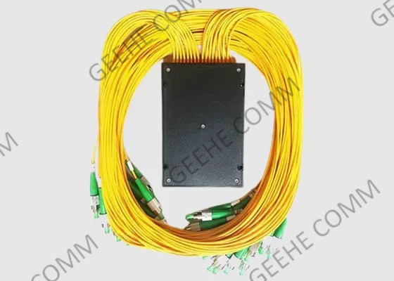 PLC Fiber Optic Cable Splitter 1x64 ABS Box SM 2mm 1m FC APC Connectors