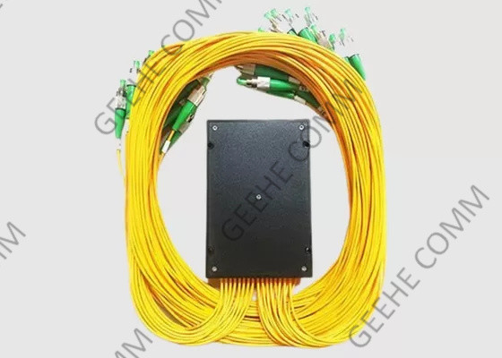 PLC Fiber Optic Cable Splitter 1x64 ABS Box SM 2mm 1m FC APC Connectors