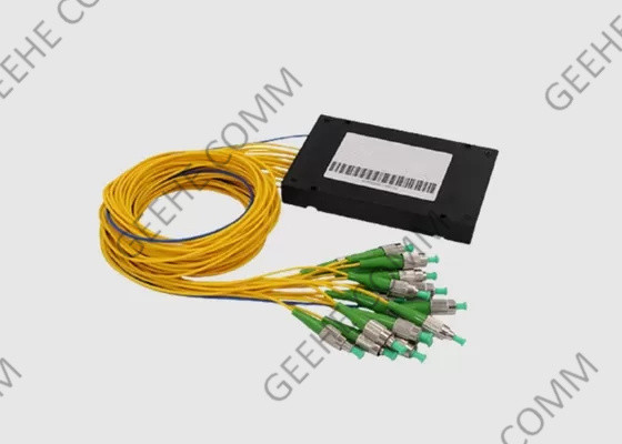 1×16 Standard ABS Box PLC Splitter Singlemode G652D Fiber 1 Meter