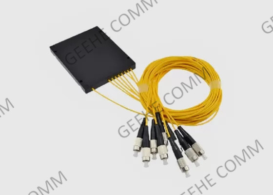 FC APC 1×8 Standard ABS Box Single Mode PLC Fiber Optic Splitter