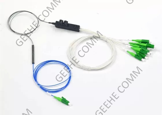 8 Cores 1X8 Fiber Optic Plc Splitter With LC/APC Connectors