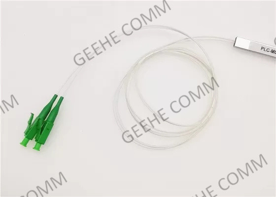 Mini Steel Tube LC / APC 2x8 Blockless Fiber Optic Cable Splitter