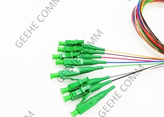 Mini Steel Tube LC / APC 2x8 Blockless Fiber Optic Cable Splitter
