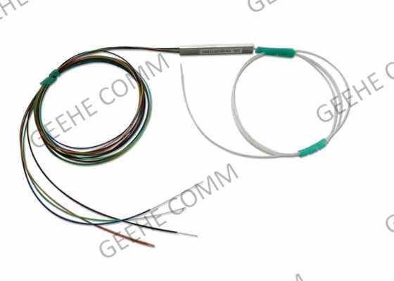 Steel Tube 250μM 2x8 PLC Bare Fiber Optic Cable Splitter
