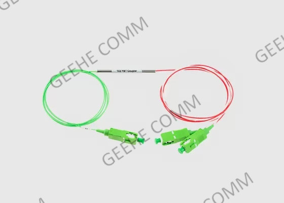 250um Type SM SC APC 1X2 Fiber Coupler 1310nm 1550nm 10/90 Split Ratio 1M Length