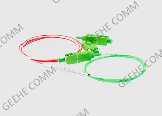 250um Type SM SC APC 1X2 Fiber Coupler 1310nm 1550nm 10/90 Split Ratio 1M Length