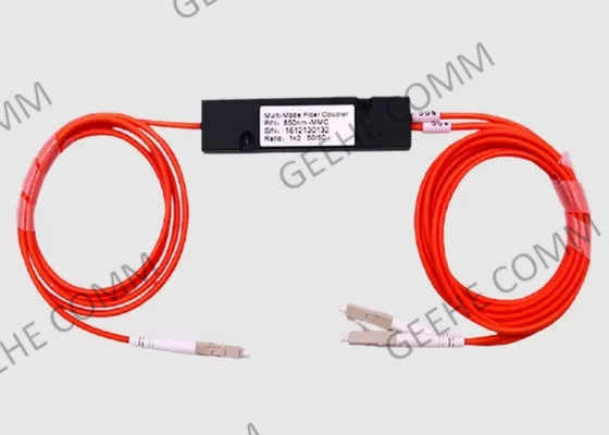 Single Mode LC Connectors ABS Box 1×2 Fused Fiber Optic Couplers