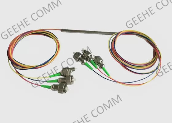 Steel Tube Bare Fiber 250um 3×3 Fiber Optic Coupler with FC Connectors