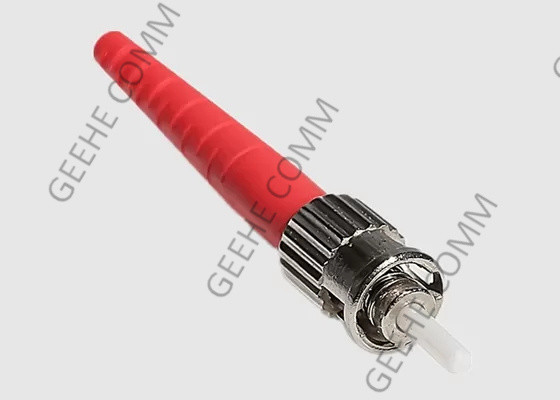 Red Single Mode 0.9mm ST Fiber Optic Connector