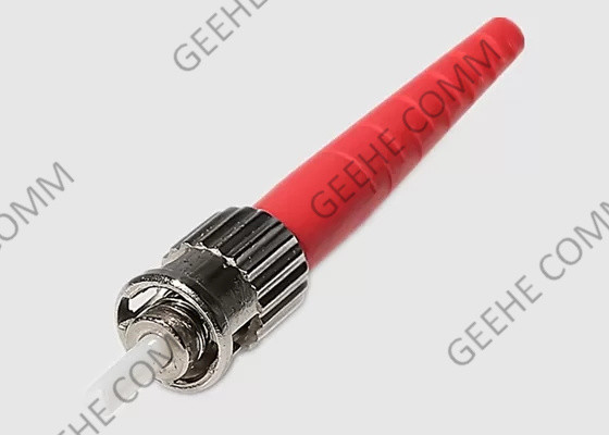 Red Single Mode 0.9mm ST Fiber Optic Connector
