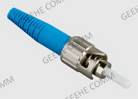Nickel Plated Metal Fiber Optic Cable Connectors ST/UPC Simplex Single Mode