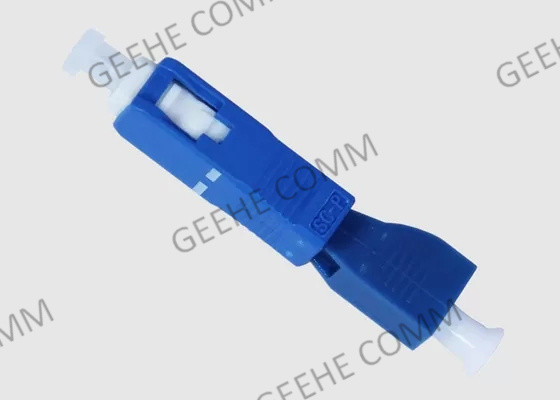 Blue FTTH Male To Female Fiber SC To LC Adapter