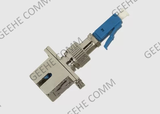 Blue Fiber Hybrid LC To SC Coupler Singlemode Simplex Ceramic