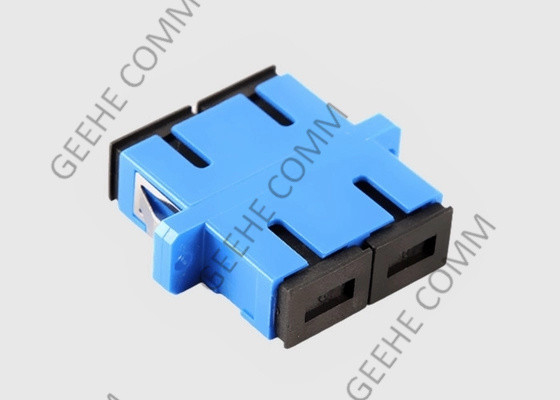 Blue Color SC To SC Multimode Fiber Optic Adapter Coupler With Flanges