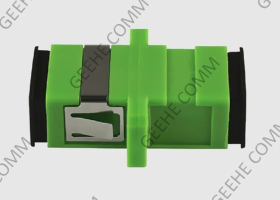 Single Mode Simplex SC APC Fiber Optic Cable Adapter Green Color