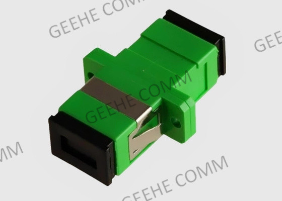 Single Mode Simplex SC APC Fiber Optic Cable Adapter Green Color