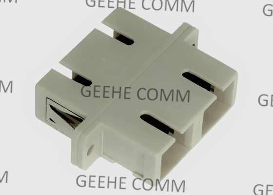 Multi Mode Beige Fiber Optic SC SC Duplex Coupler With Flange